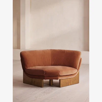 Soho Home Tellis Corner Module, Velvet, Antique Rose