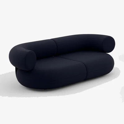 Tom Dixon Tom Dixon - Fat 2.5-Seater Modular Sofa - Configuration 1 - Indigo (Linara 2494 30)