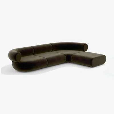 Tom Dixon Tom Dixon - Fat L-Shaped Modular Sofa - Configuration 3 - Forest (Royal 162)