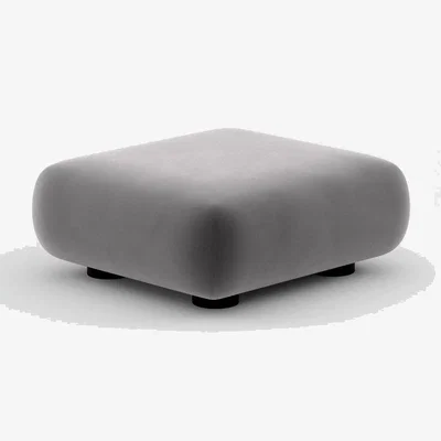 Tom Dixon Tom Dixon - PLUMP Sofa Ottoman - Silver (Royal 125)