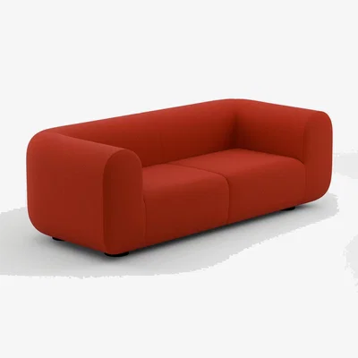 Tom Dixon Tom Dixon - PLUMP 2.5-Seater Sofa - Configuration 1 - Orange Red (Kvadrat Hero 2 0552)