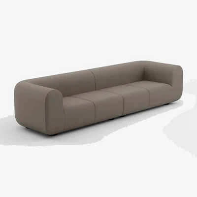 Tom Dixon Tom Dixon - Plump 4-Seater Modular Sofa - Configuration 4 - Grey (Kvadrat Hero 2 0212)