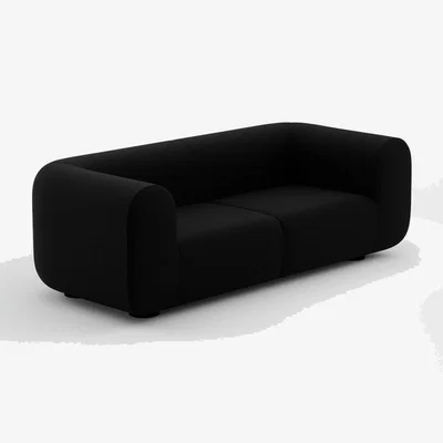 Tom Dixon Tom Dixon - PLUMP 2.5-Seater Sofa - Configuration 1 - Black (Kvadrat Hallingdal 0190)