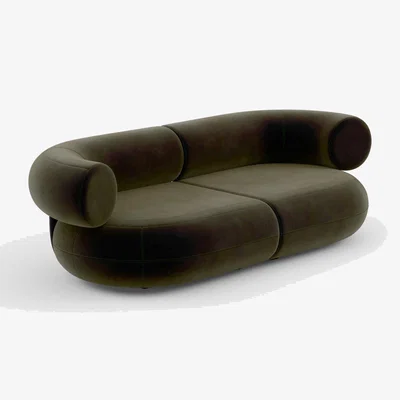 Tom Dixon Tom Dixon - Fat 2.5-Seater Modular Sofa - Configuration 1 - Forest (Royal 162)