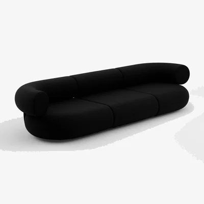 Tom Dixon Tom Dixon - Fat 3-Seater Modular Sofa - Configuration 2 - Black (Kvadrat Hallingdal 0190)