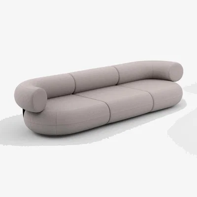 Tom Dixon Tom Dixon - Fat 3-Seater Modular Sofa - Configuration 2 - Natural (Alpine 01)