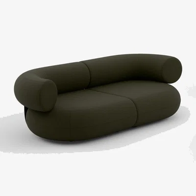 Tom Dixon Tom Dixon - Fat 2.5-Seater Modular Sofa - Configuration 1 - Tarragon (Linara 2494 100)