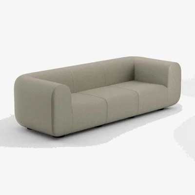 Tom Dixon Tom Dixon - PLUMP 3-Seater Sofa - Configuration 2 - White (Kvadrat Autumn 0101)