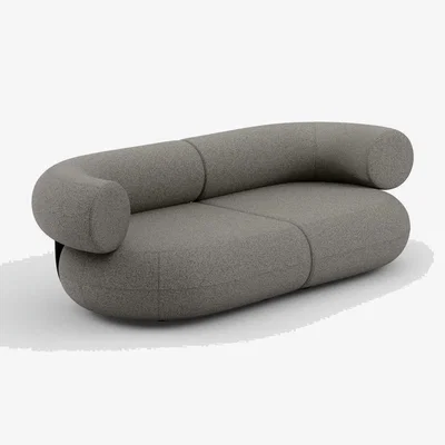 Tom Dixon Tom Dixon - Fat 2.5-Seater Modular Sofa - Configuration 1 - Grey (Kvadrat Melange Nap 0111)
