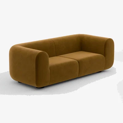 Tom Dixon Tom Dixon - PLUMP 2.5-Seater Sofa - Configuration 1 - Gold (Royal 132)