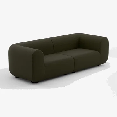 Tom Dixon Tom Dixon - Plump 3-Seater Wide Modular Sofa - Configuration 3 - Tarragon (Linara 2494 100)