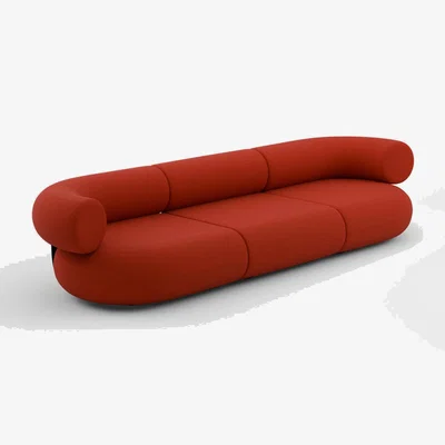 Tom Dixon Tom Dixon - Fat 3-Seater Modular Sofa - Configuration 2 - Orange Red (Kvadrat Hero 2 0552)