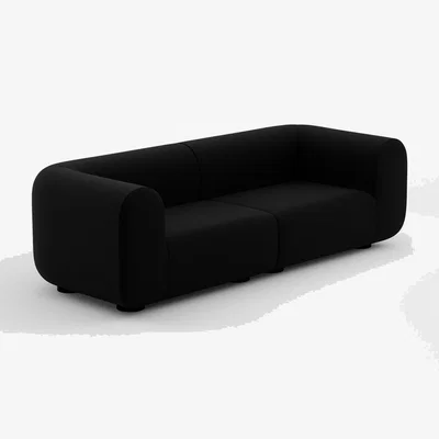 Tom Dixon Tom Dixon - Plump 3-Seater Wide Modular Sofa - Configuration 3 - Black (Kvadrat Hallingdal 0190)
