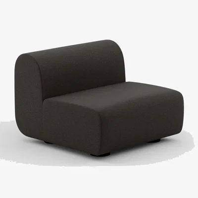Tom Dixon Tom Dixon - PLUMP Sofa Middle Module - Dark Grey (Kvadrat Divina Melange 0180)