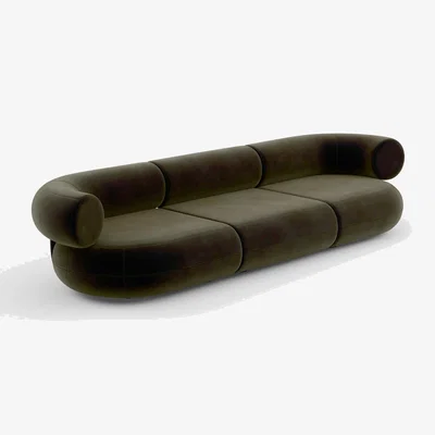 Tom Dixon Tom Dixon - Fat 3-Seater Modular Sofa - Configuration 2 - Forest (Royal 162)