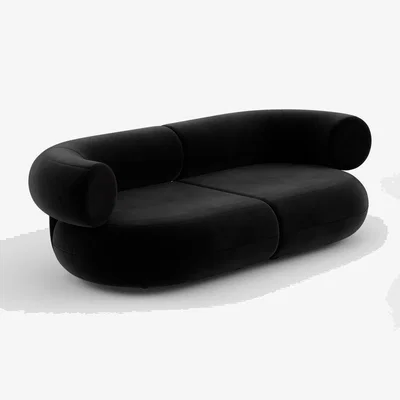 Tom Dixon Tom Dixon - Fat 2.5-Seater Modular Sofa - Configuration 1 - Black (Kvadrat Gentle 0193)