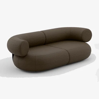 Tom Dixon Tom Dixon - Fat 2.5-Seater Modular Sofa - Configuration 1 - Light Brown (Kvadrat Elle 0280)