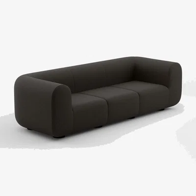 Tom Dixon Tom Dixon - PLUMP 3-Seater Sofa - Configuration 2 - Dark Grey (Kvadrat Divina Melange 0180)