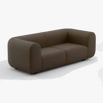 Tom Dixon Tom Dixon - PLUMP 2.5-Seater Sofa - Configuration 1 - Light Brown (Kvadrat Elle 0280)