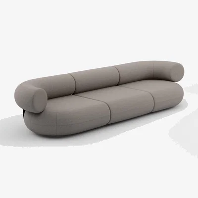 Tom Dixon Tom Dixon - Fat 3-Seater Modular Sofa - Configuration 2 - Clay (Linara 2494 93)
