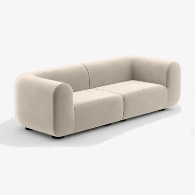 Tom Dixon Tom Dixon - Plump 3-Seater Wide Modular Sofa - Configuration 3 - Pearl (Royal 106)