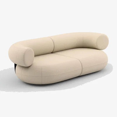 Tom Dixon Tom Dixon - Fat 2.5-Seater Modular Sofa - Configuration 1 - Coconut (Linara 2494 138)