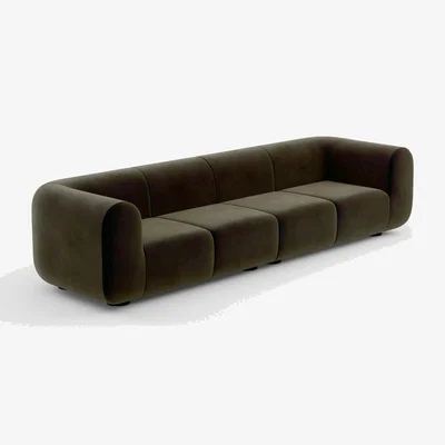 Tom Dixon Tom Dixon - Plump 4-Seater Modular Sofa - Configuration 4 - Forest (Royal 162)