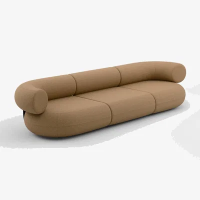 Tom Dixon Tom Dixon - Fat 3-Seater Modular Sofa - Configuration 2 - Spice (Linara 2494 142)