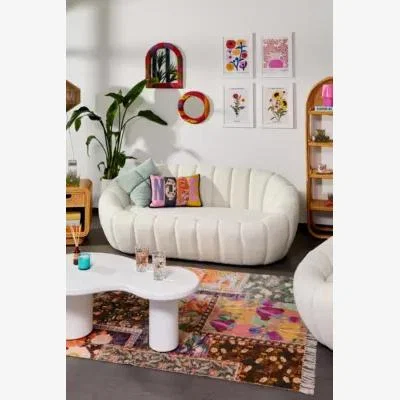 Urban Outfitters Felicity Three-Seater Sofa - White ALL at Urban Outfitters