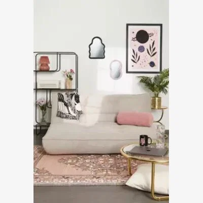 Urban Outfitters Greta Ecru Two-Seater Corduroy Sofa Bed - White ALL at Urban Outfitters
