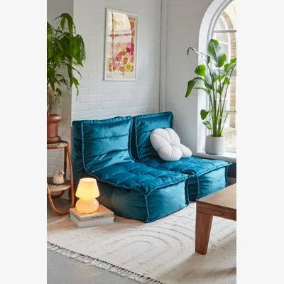 Urban Outfitters icon Teal Dolce Bean Bag Floor Sofa - Blue ALL at Urban Outfitters