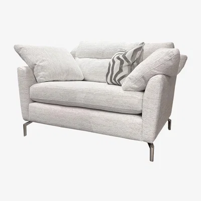 Woods Furniture Montana Cuddler Sofa - Montana Cuddler Sofa Fabric Aqua CleanForever