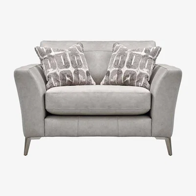 Woods Furniture Flynn Cuddler Sofa in Leather