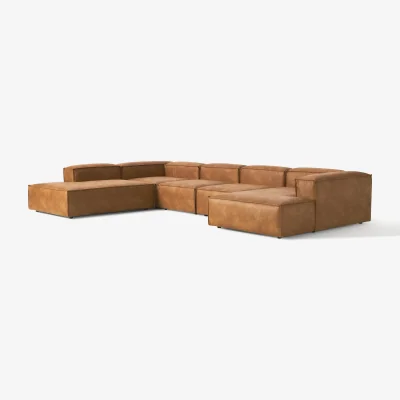 Westwing XL Recycled Leather Modular Sofa Lennon