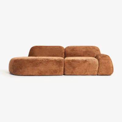 Westwing Modular Teddy Bouclé Chaise Wolke (3-seater)