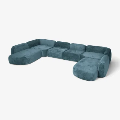 Westwing XL Modular Teddy Bouclé Sofa Wolke