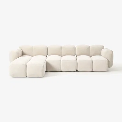 Westwing Modular Sofa Tayla (4-seater) with Ottoman (left/right)