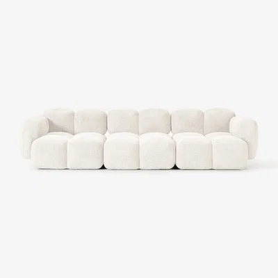 Westwing Modular Teddy-Bouclé Sofa Tayla (4-seater)