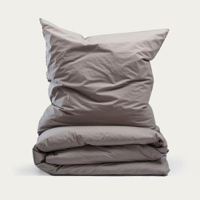 Bombinate.com Taupe Cotton Percale Duvet Set
