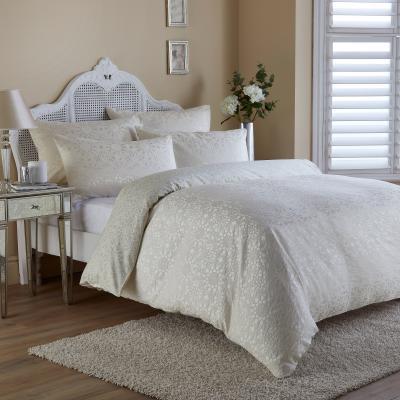 Dunelm Crochet Jacquard Cream Duvet Cover Cream (Natural)