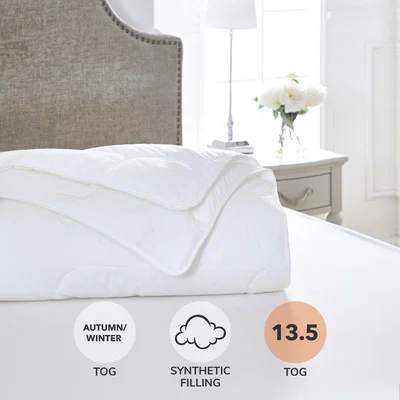 Dunelm Dorma Satin Touch 13.5 Tog Duvet White