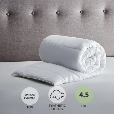 Dunelm Fogarty Cool 4.5 Tog Duvet White