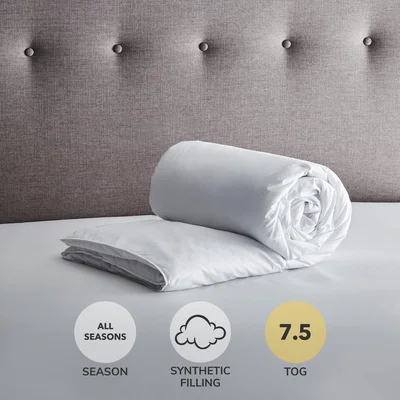 Dunelm Fogarty Soft Touch 7.5 Tog Duvet White