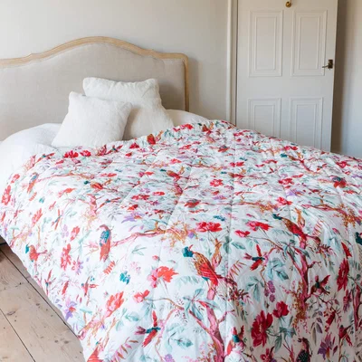 Graham & Green Floral Blooms and Birds Quilt