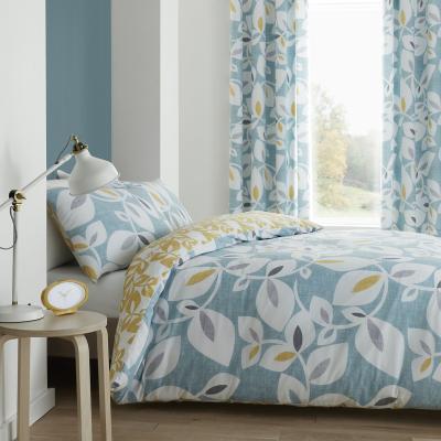 La Redoute Inga Leaf Teal Easy Care Duvet Set