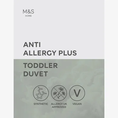 Marks & Spencer M&S Anti Allergy Plus 4 Tog Cot Bed Duvet - TODDL - White, White