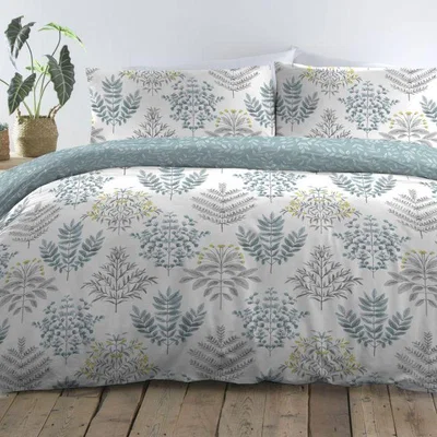 Downtown Dreams & Drapes Emily Duvet Set Duck Egg