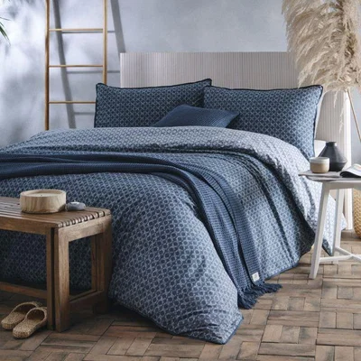 Downtown Appletree Orson Ink Blue Duvet Set