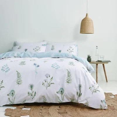 Downtown Bianca Meadow Flowers Duvet Set