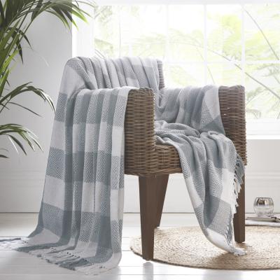 The Range Epsom Cotton Throw - Grey / 228cm / Wash before first use. Wash inside out with similar colours using a colour sensitive detergent. Suitable for tumble drying on a low heat. Iron on reverse.